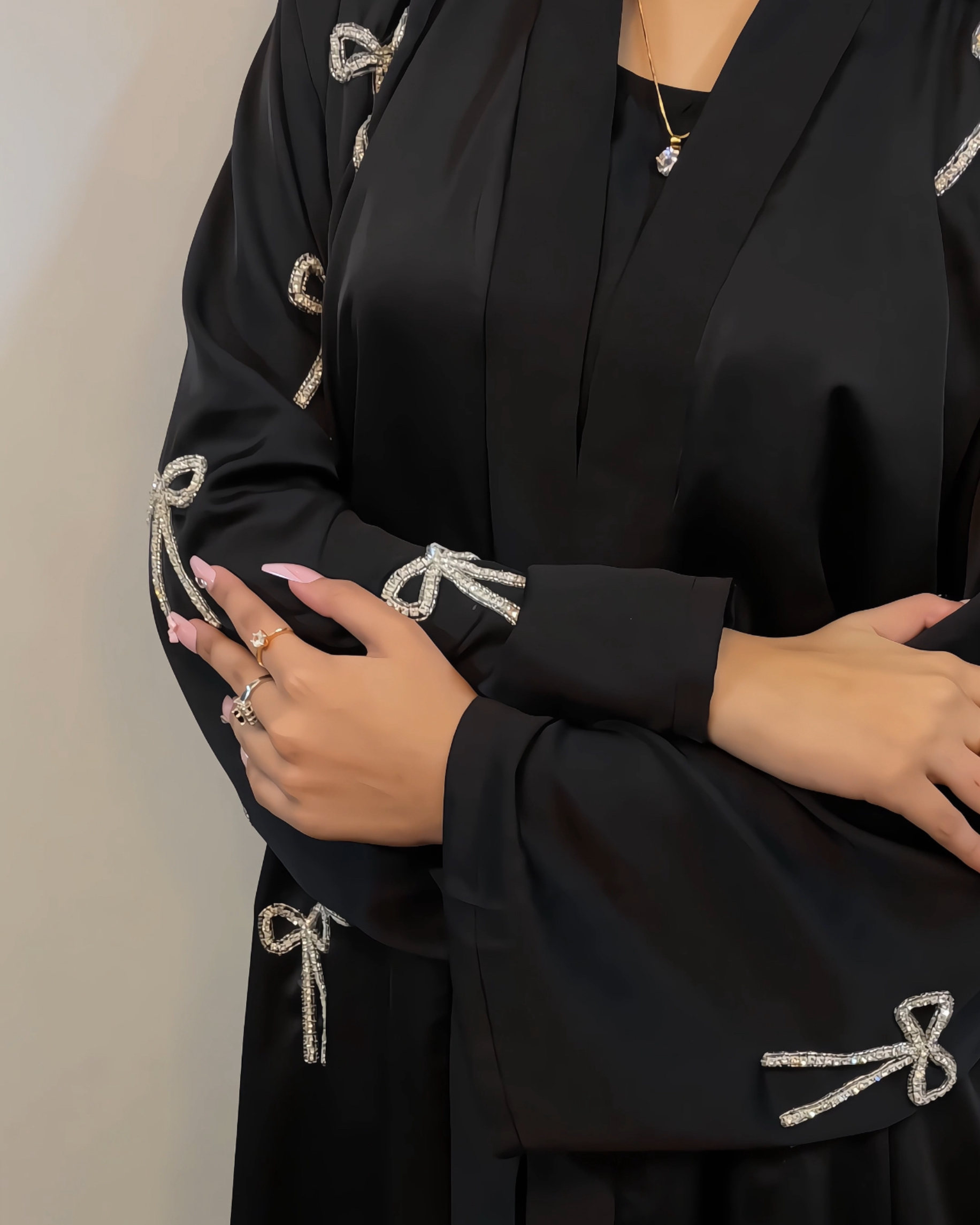 Black Bow Abaya