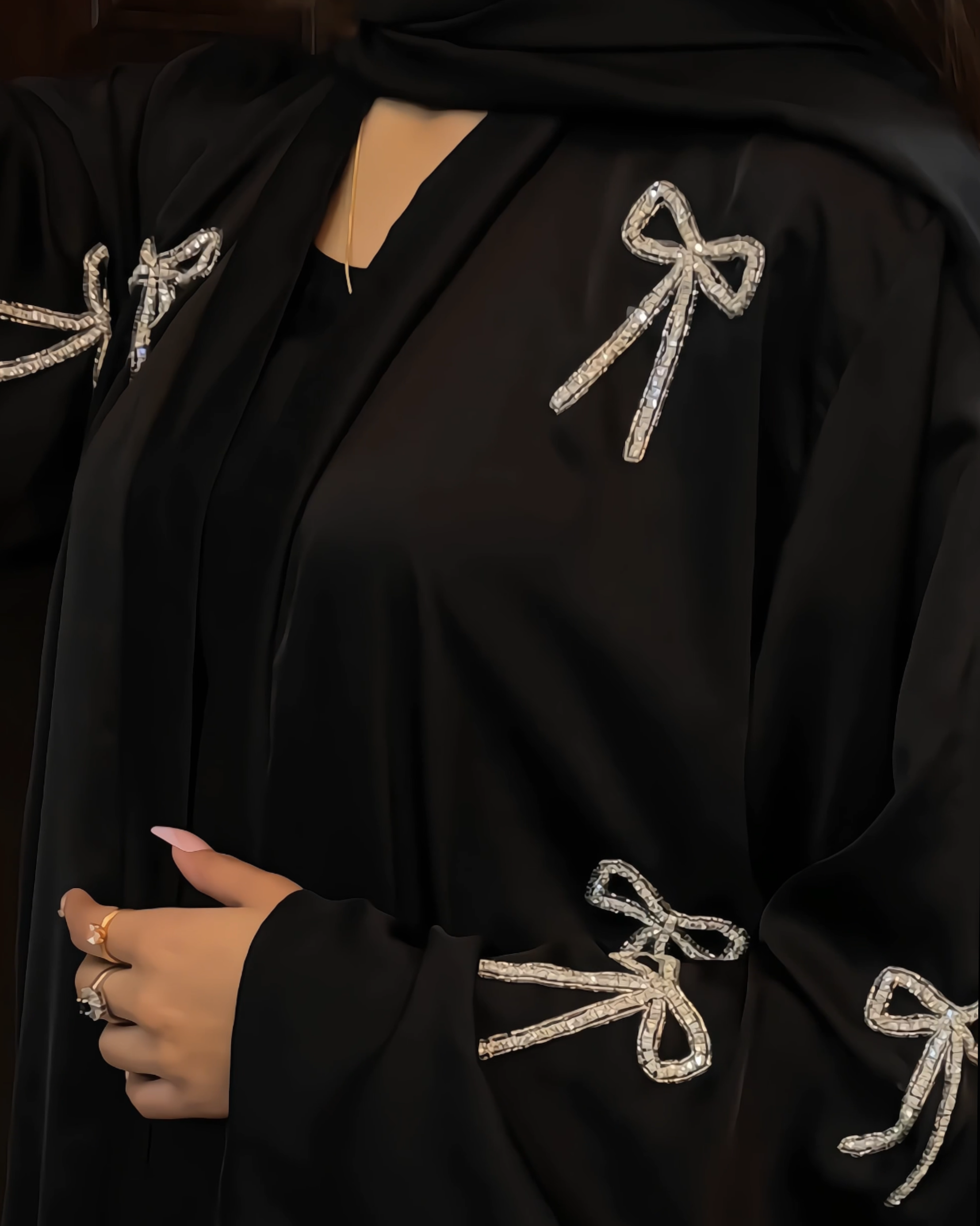 Black Bow Abaya