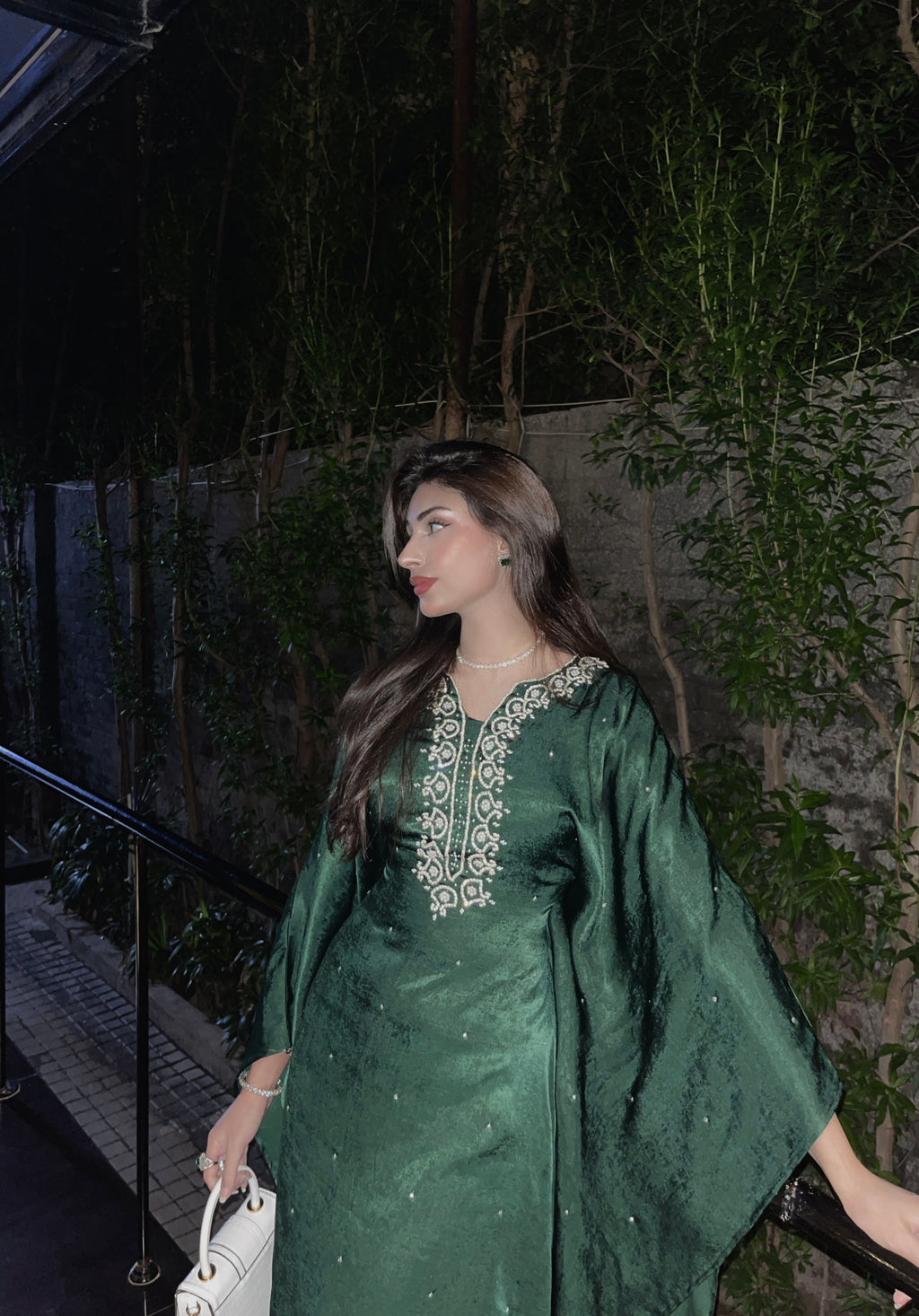 Olive caftan 2 piece set