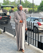 Stone Abaya Gown 3 Piece
