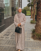 Stone Abaya Gown 3 Piece