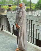 Stone Abaya Gown 3 Piece