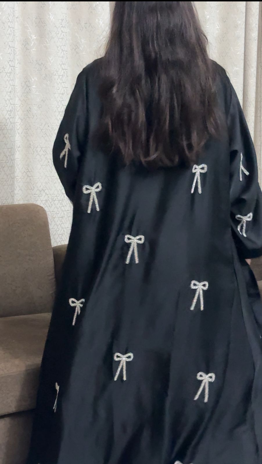Black Bow Abaya