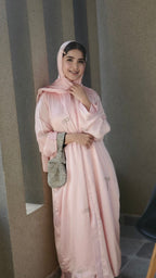 Pink Bow Abaya