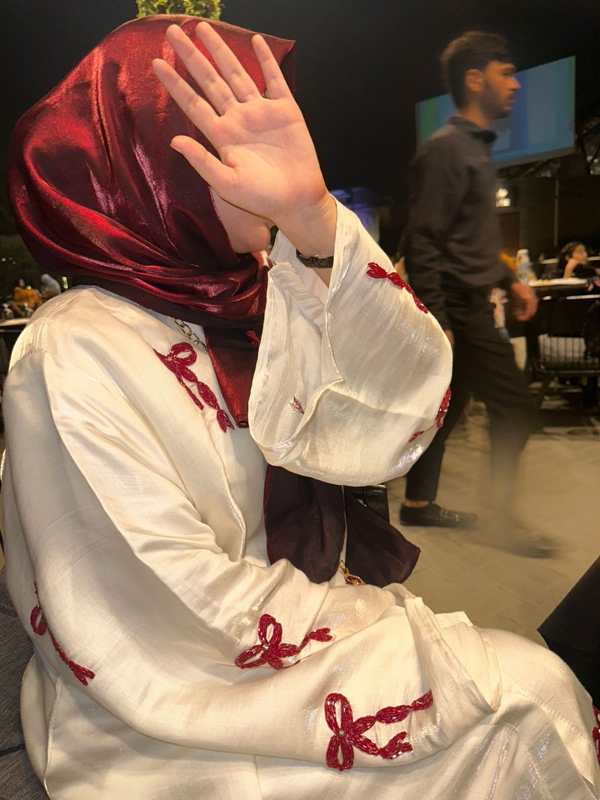 Red Bow Abaya